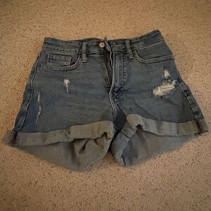 Old Navy Blue Distressed Jean Shorts